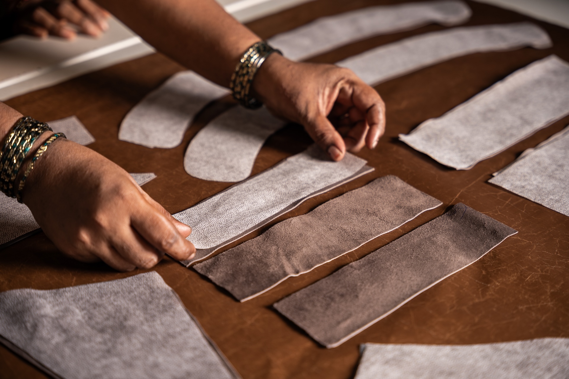 Pigmented bovine leather, showcasing consistency and finish