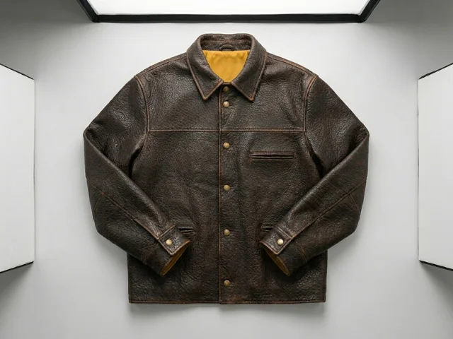 Western jacket in NZ distress leather