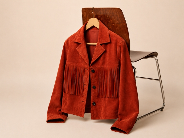 Fringed suede jacket